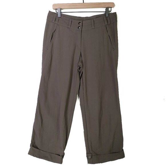 ExOfficio Tech Pants Roll Tab‎ Capris 4 Olive Green Hiking - Picture 1 of 9